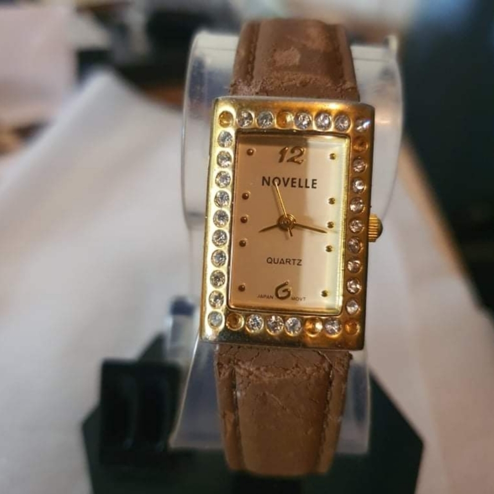Novelle Gold and Brown Women's Watch